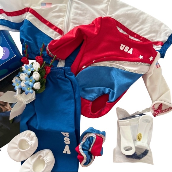 American Girl Doll Patriotic Gymnastics Set Two-in-One NOS 2004-2006 Retired - Picture 2 of 13